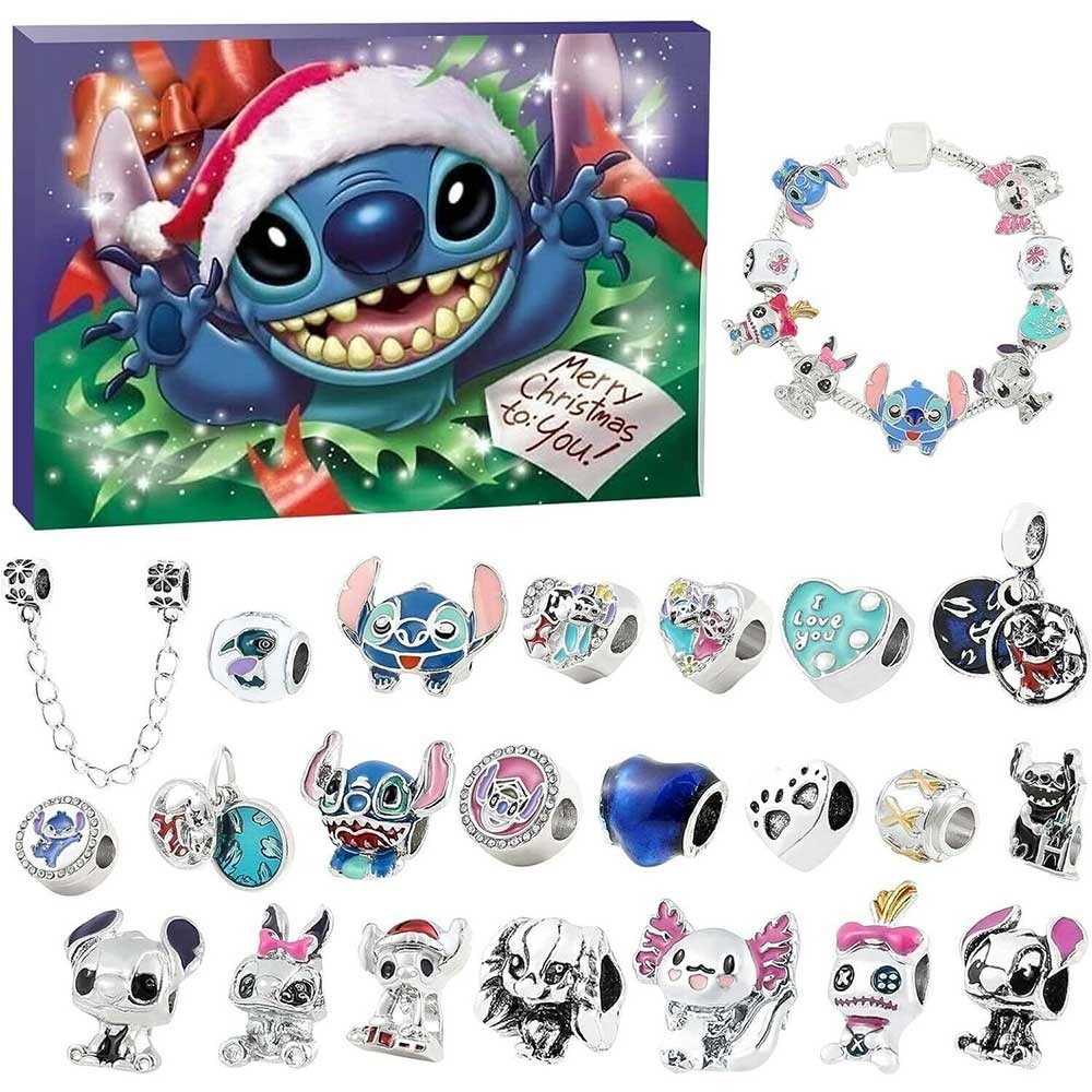 Stitch Alloy Blind Box Bracelet Christmas Arrival 24 Day Countdown Calendar em Oferta na Shopee