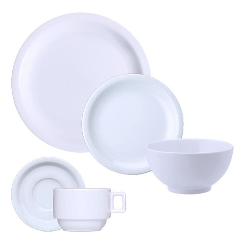 Jogo Jantar C/ Bowl Iguaçu 20 Peças Porcelana Germer 4 Pessoas