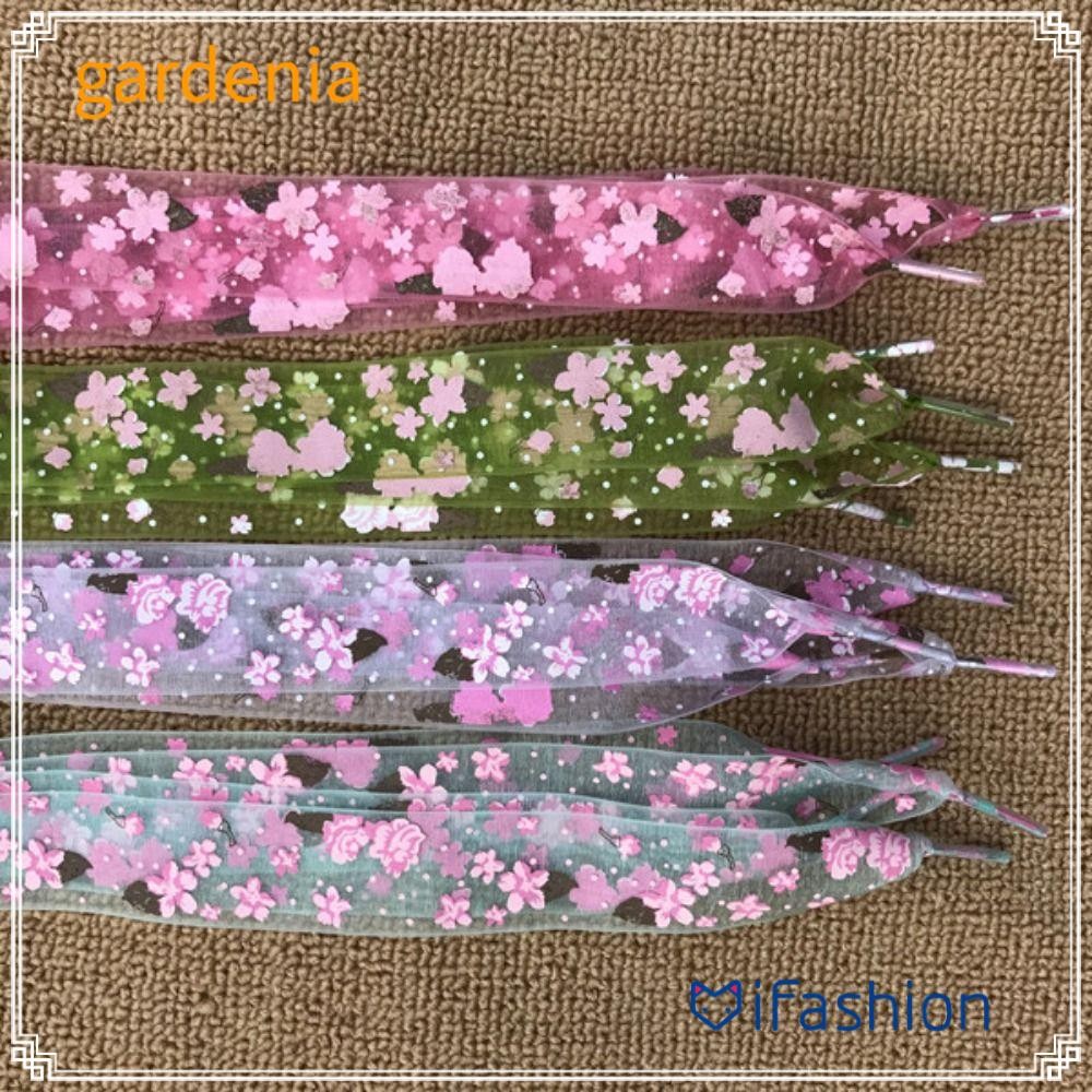 GARDENIA 1 Par De Cadarços De Fio De Neve , Impressão Ultrafinos De Fita De Seda De Cetim em Oferta na Shopee