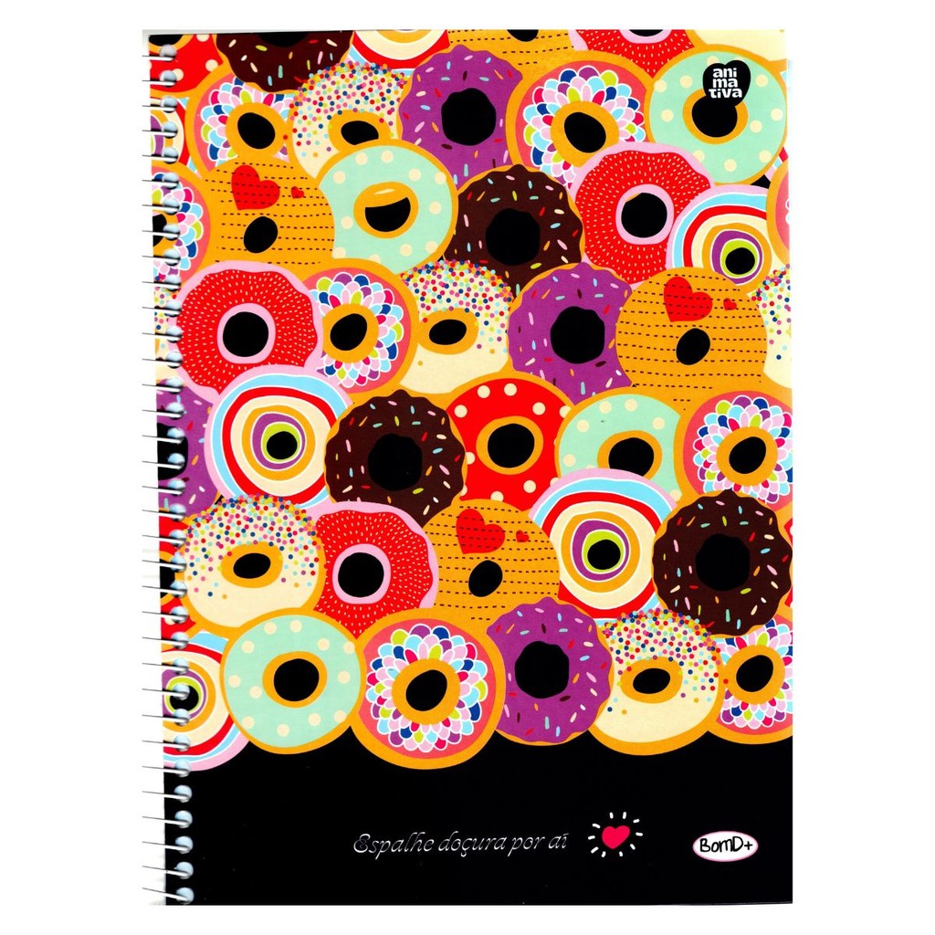 Caderno 10 Matérias Feminino 160 Folhas Estampa Donuts - SÃO DOMINGOS em Oferta na Shopee