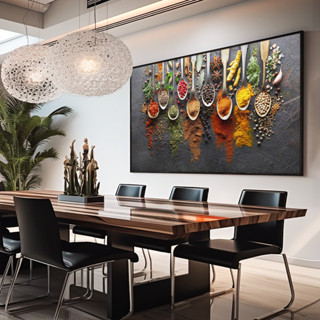 Quadro Decorativo 110x80cm Colheres e Temperos  Hall da Luxo Sala Quarto Casa Decoração De Parede Mdf Adesivo em Oferta na Shopee