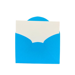 Envelope Visita Azul + Cartão Branco 11,5x8 Cm 50 Unidades