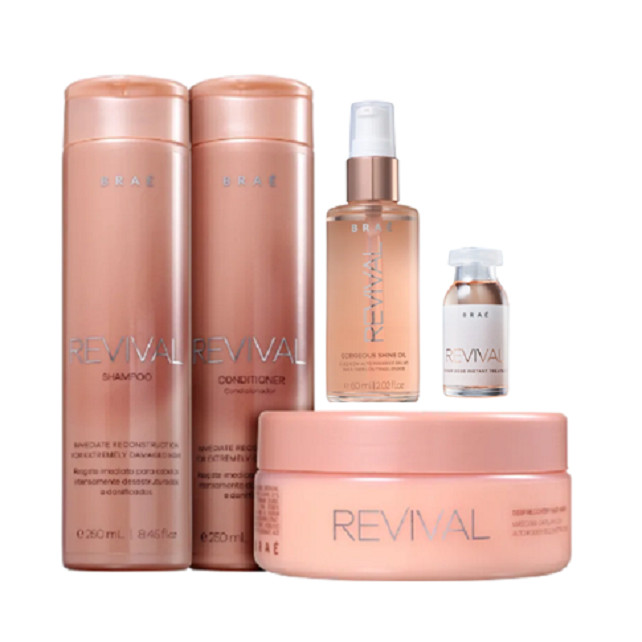 Brae Revival Kit Reconstrução Home Care (5 Produtos) em Oferta na Shopee