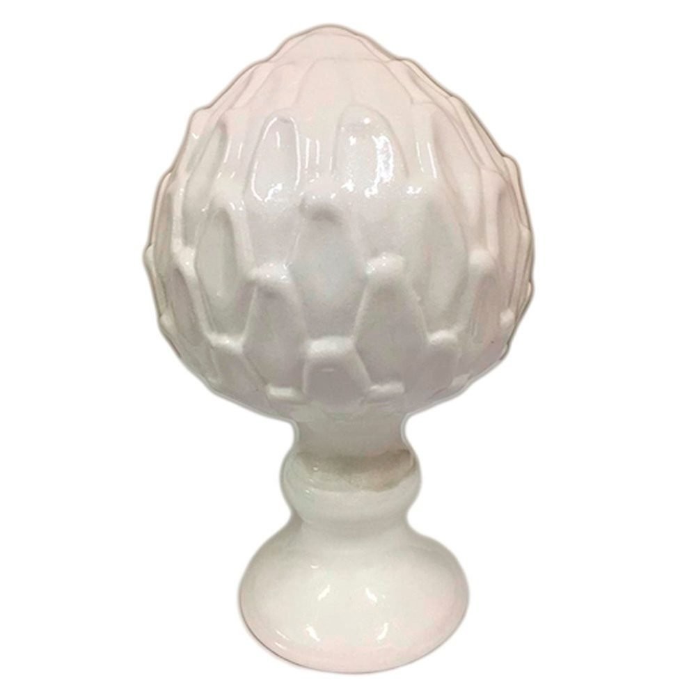 Pinha - Pinhão Tropical Elegance em Cerâmica Decorativa - Branca