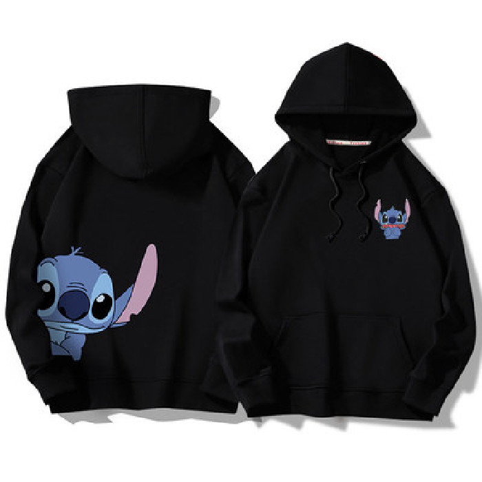 Blusa de Frio Sueter Moletom Canguru Algodão Unissex Casaci De Frio Desenho lilo stich