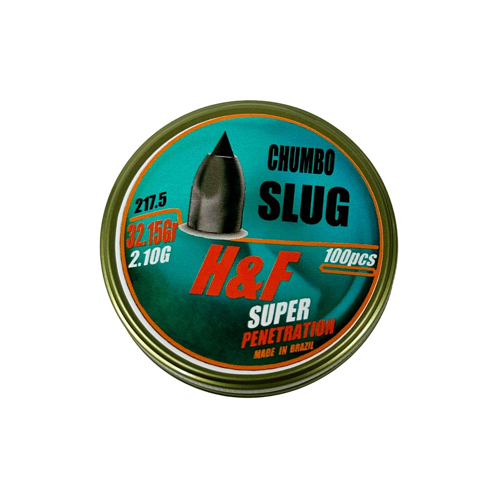 Chumbinho Slug Super Penetration 5.5mm 32.15gr 100un - H&F em Oferta na Shopee