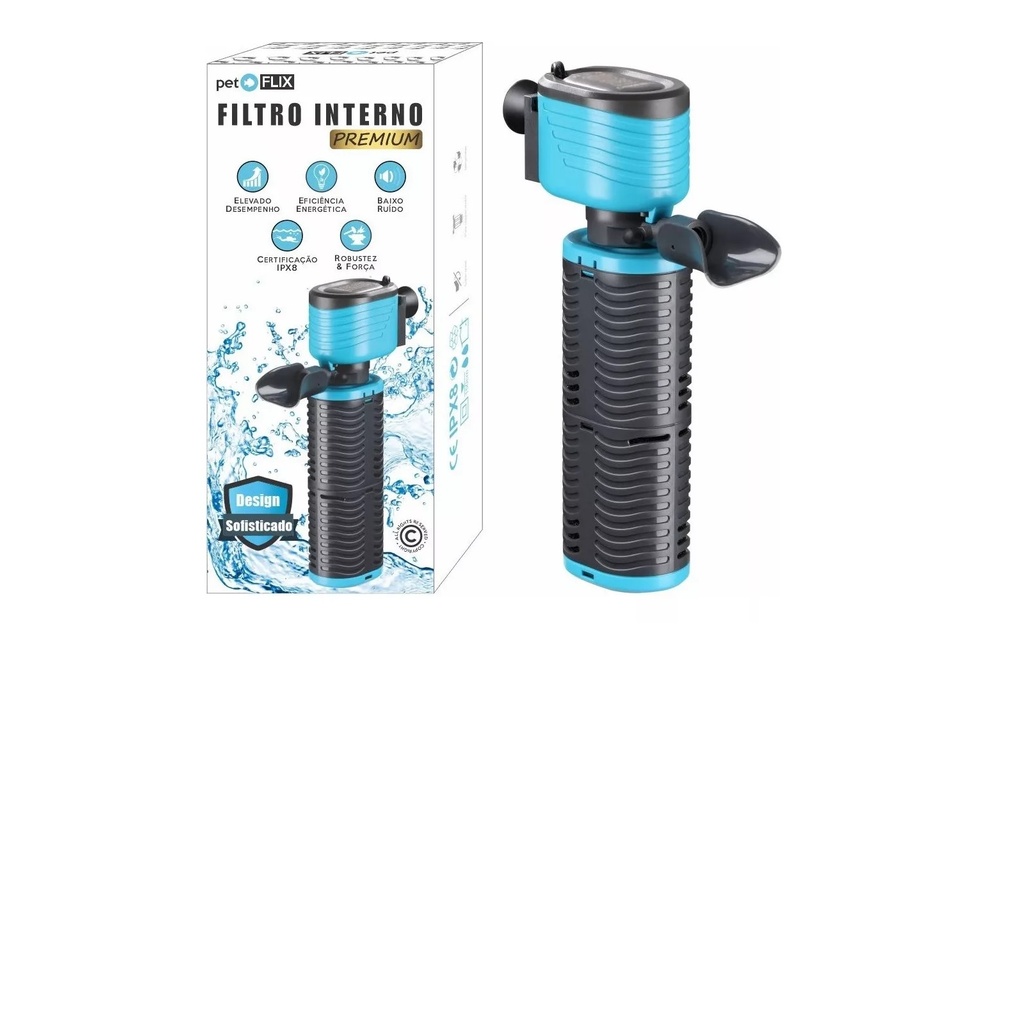 Filtro Interno Pet Flix Premium 1500l/h Com Oxigenador 220v