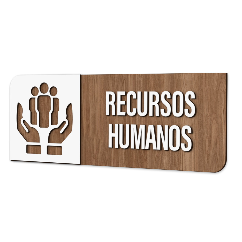 Placa Sinalização Indicativa Recursos Humanos