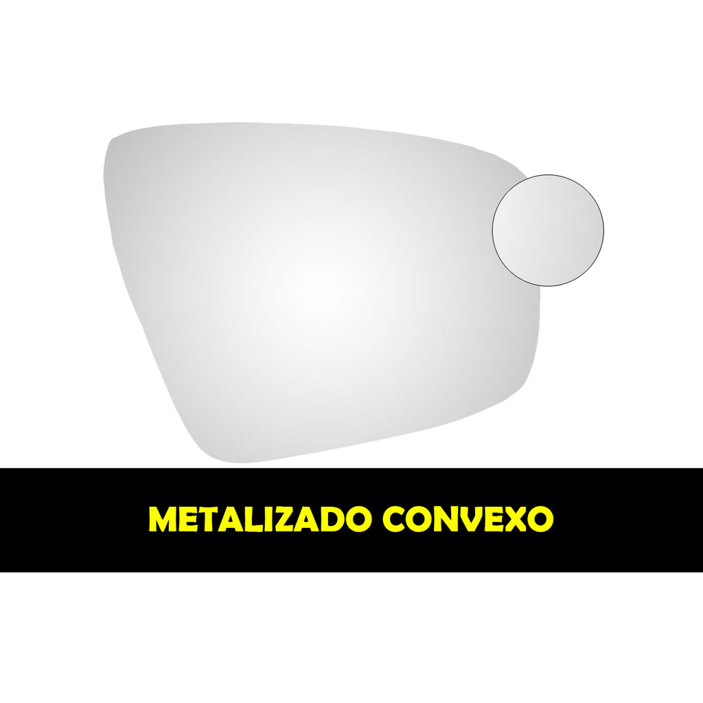 Lente Espelho Retrovisor Com Base Kwid 2017 a 2024 Convexo