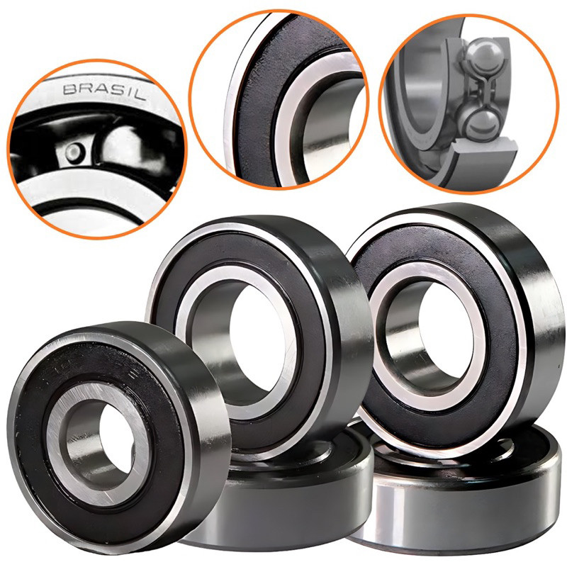 Kit Rolamento Roda Traseira + Roda Dianteira + Rolamento Coroa Yamaha Ybr 125/Factor 125/Factor 150/Fazer 150 (5 Peças) em Oferta na Shopee