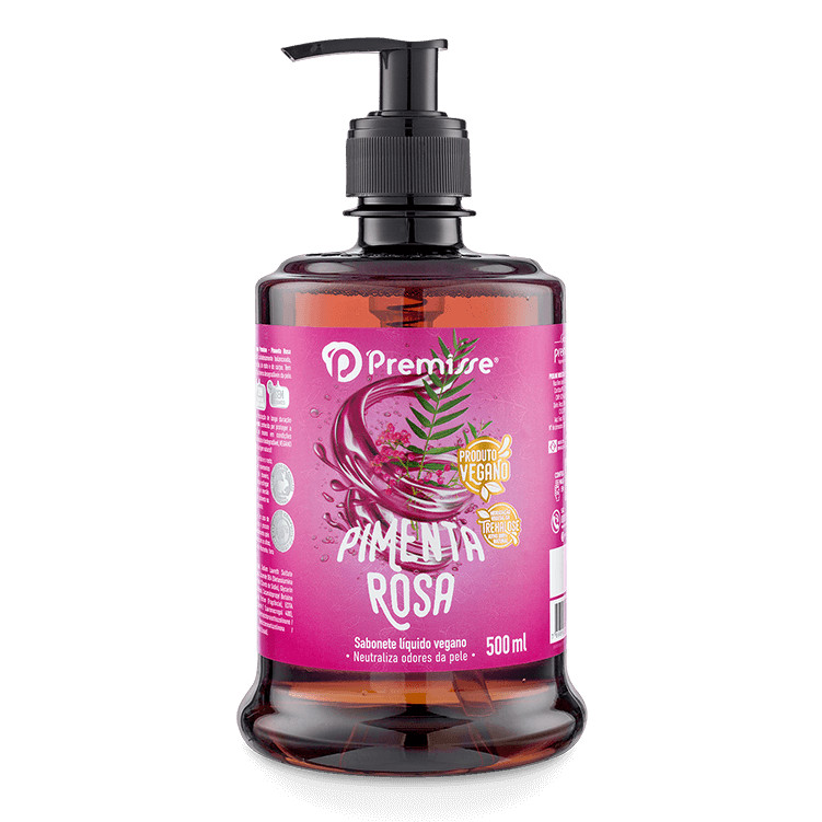 Sabonete Líquido Vegano Pimenta Rosa 500ml Premisse em Oferta na Shopee