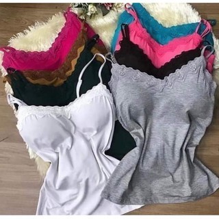 Blusa Regata Feminina Alcinha Regulavél De Renda Com Bojo Cores Disponiveis PROMOÇÃO