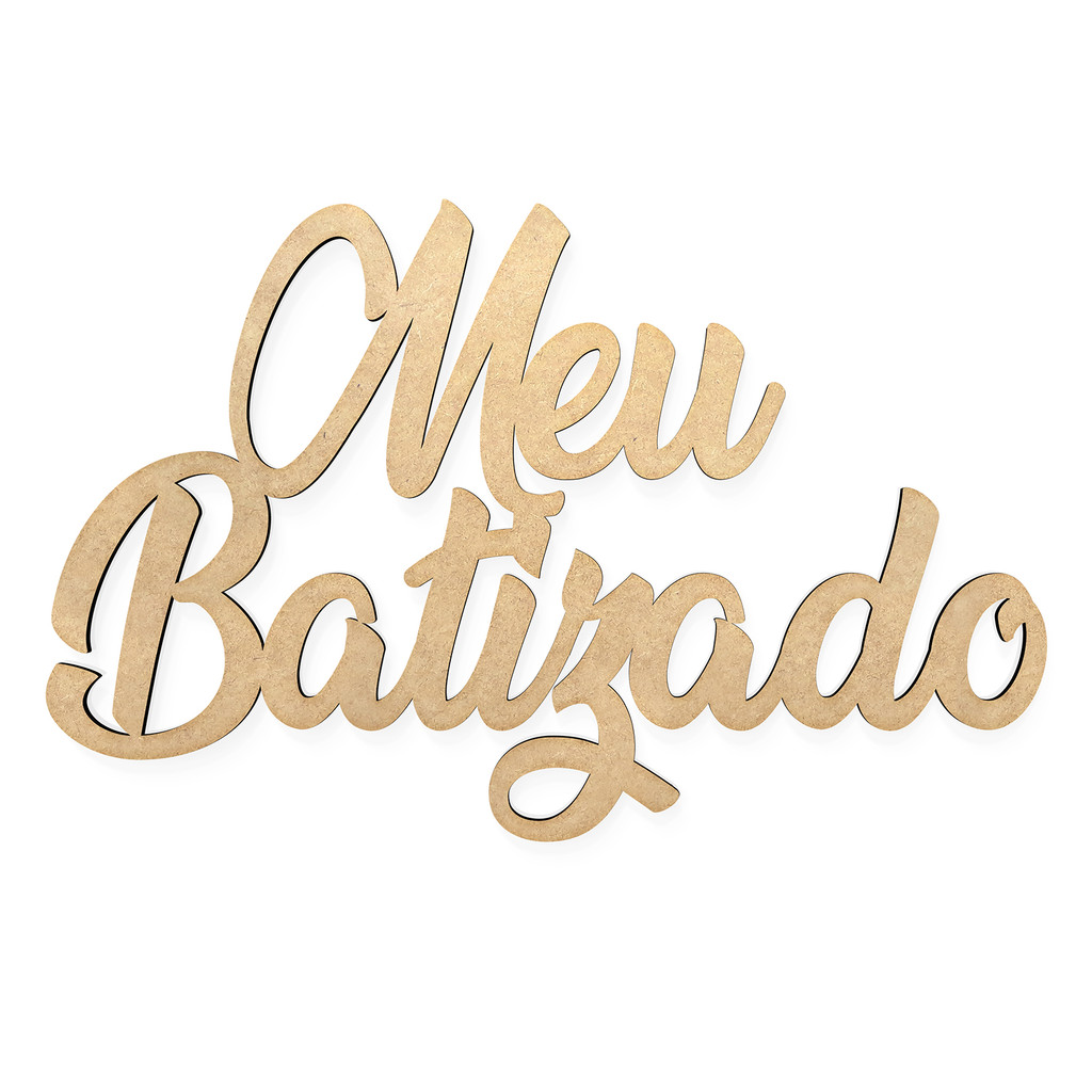 Placa Meu Batizado em MDF – Para Painel ou Mesa de Festa