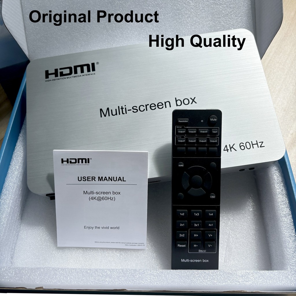 4K 60Hz 2x2 HDMI Controlador De Parede Vídeo 1x2 1x3 1x4 Multi Monitor Processad