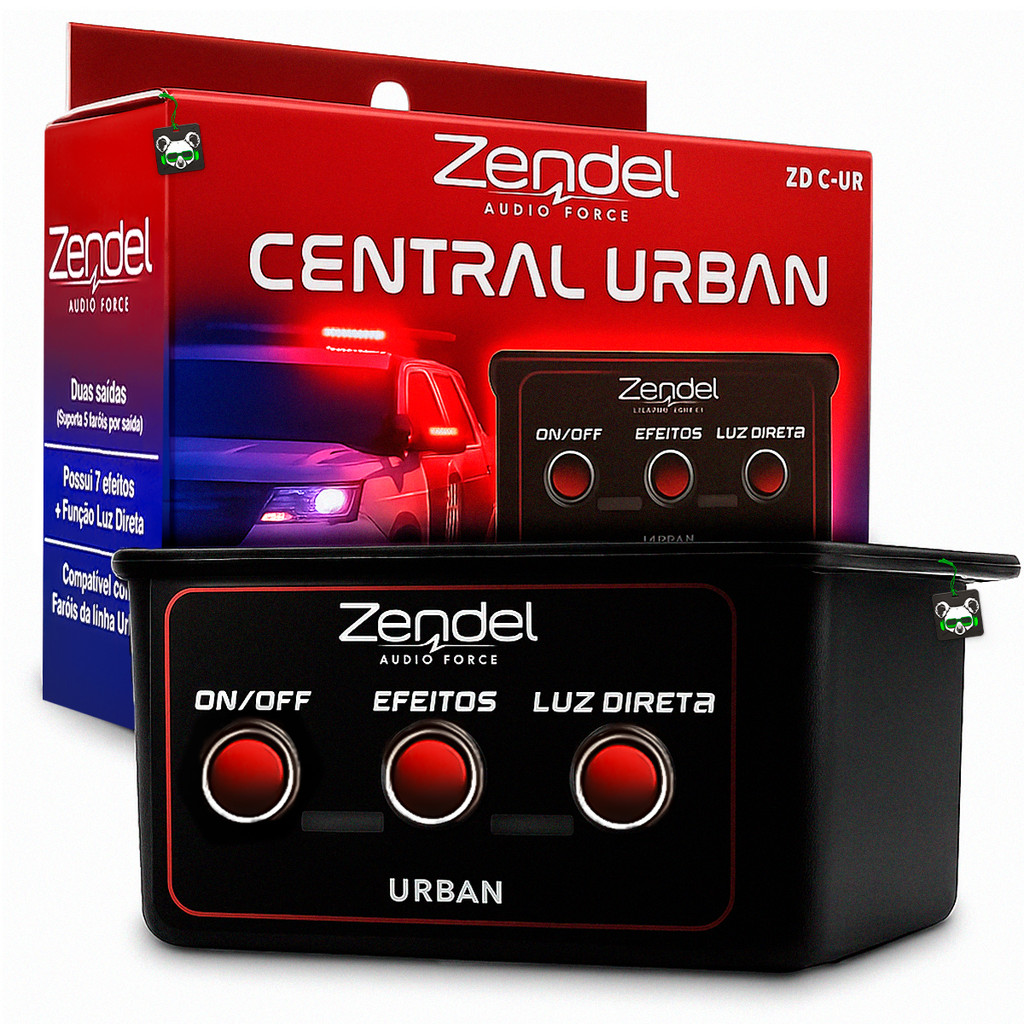Central Strobo Urban 7 Efeitos 2 Saída Ambulancia Policia Giroflex Guincho 12/24v Zendel em Oferta na Shopee