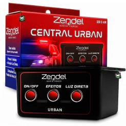 Central Strobo Urban 7 Efeitos 2 Saída Ambulancia Policia Giroflex Guincho 12/24v Zendel
