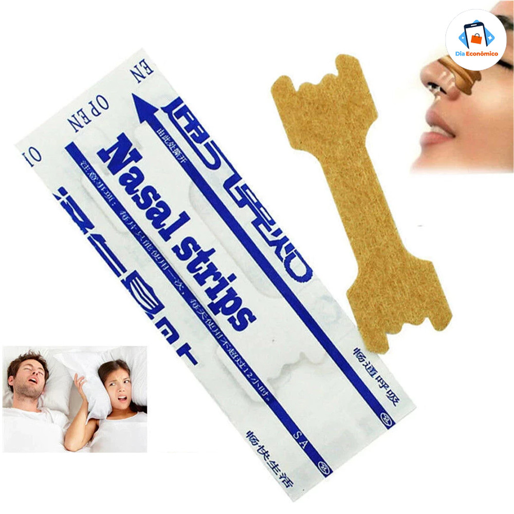 Kit de Tiras Nasais Antirônco - Dilatador Nasal Adesivo em 10/20/30/60 Unidades em Oferta na Shopee