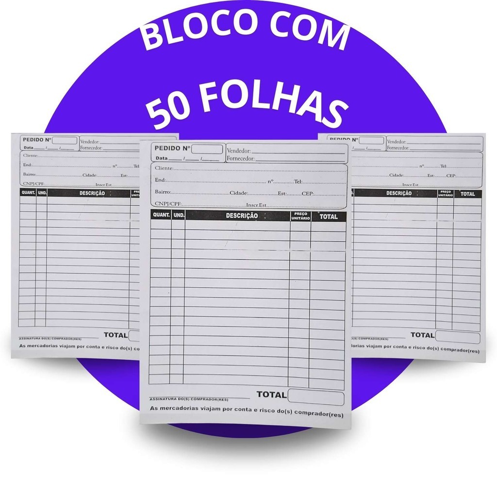 Talao De Pedido 1/8 Pequeno Restaurante Mercado Padaria 105x155 1Via Unidade