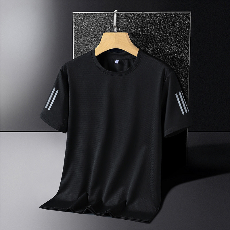 Novas Camisetas Masculinas De Manga Curta Com Gola Redonda Branca Casual Liso Mais Camiseta Esportiva em Oferta na Shopee