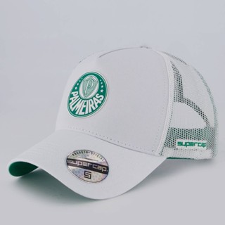 Boné Palmeiras Trucker Branco e Verde em Oferta na Shopee