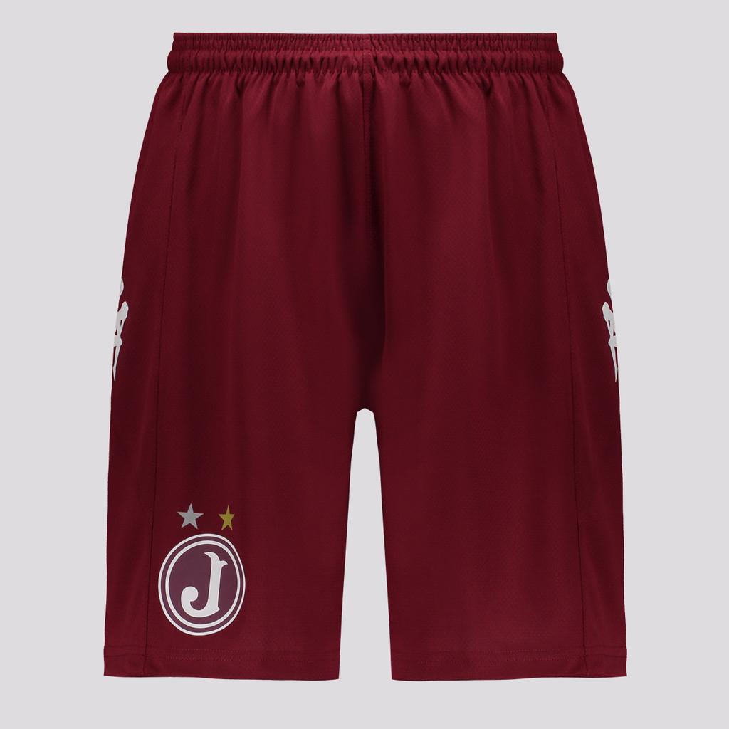 Calção Kappa Juventus da Mooca Treino Atleta 2025 Bordô em Oferta na Shopee