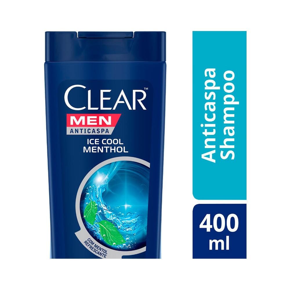 Shampoo Anticaspa Clear Men Ice Cool Menthol 400Ml