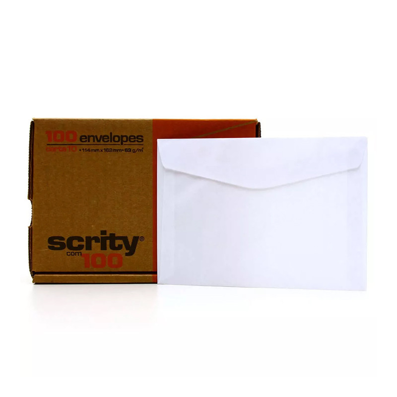 Envelope carta sem RPC COF310 114x162mm caixa com 100 unidades Scrity em Oferta na Shopee