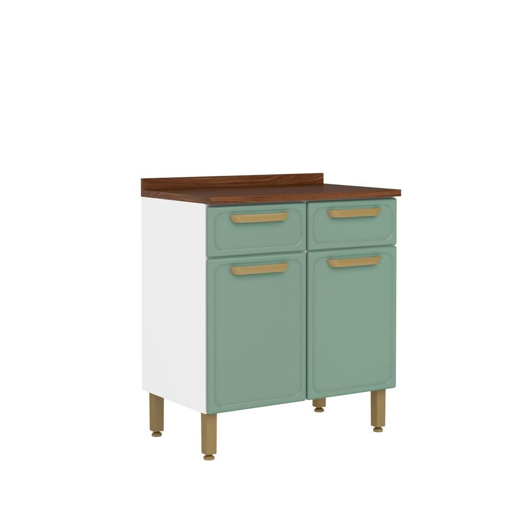 Balcão de Aço Tampo 2 Portas 2 Gavetas Bella Bertolini em Oferta na Shopee