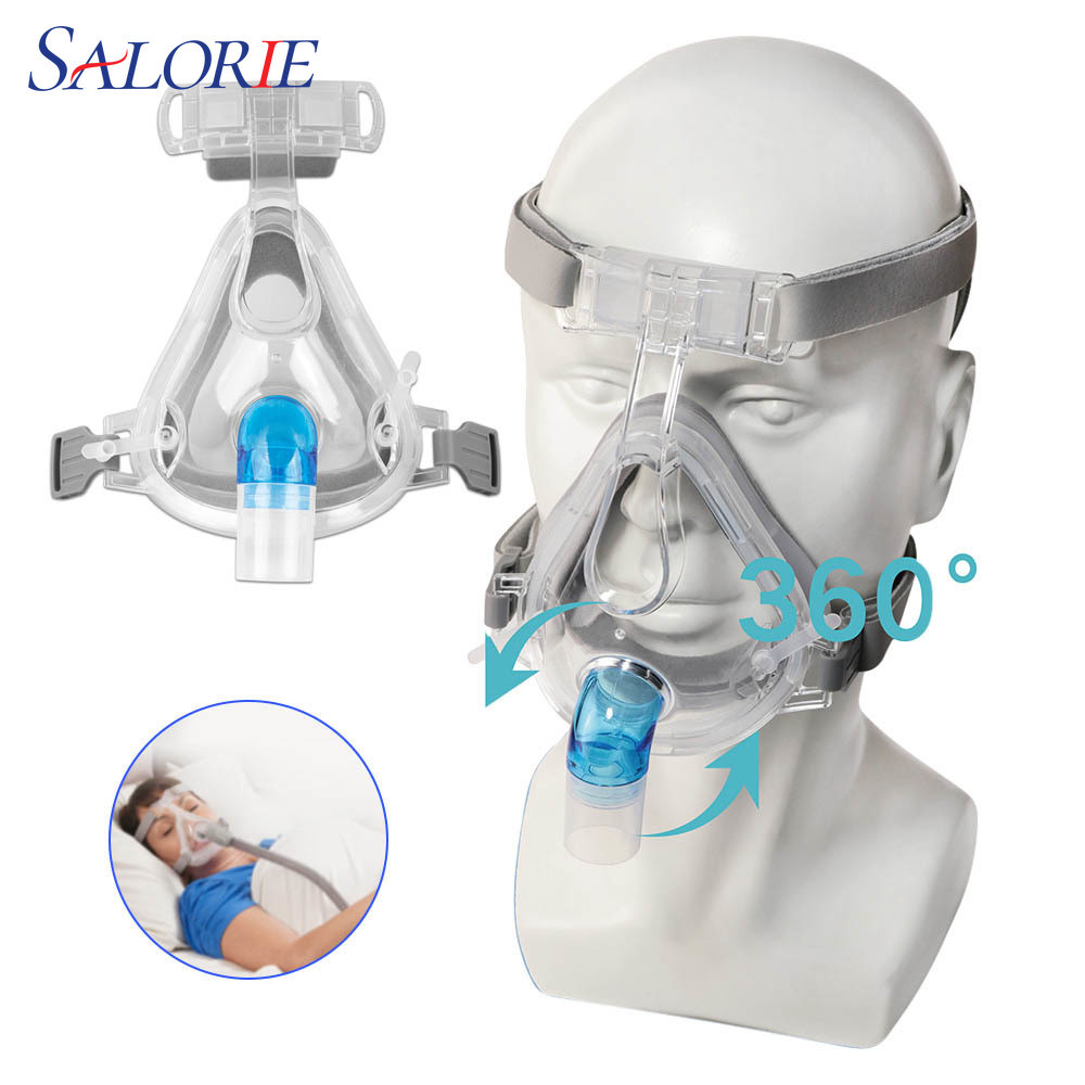 Salorie CPAP Máscara Com Arnês Completa Auto APAP BIPAP Para Máquina De Respiração De Ar Apneia Do Sono Anti Ronco