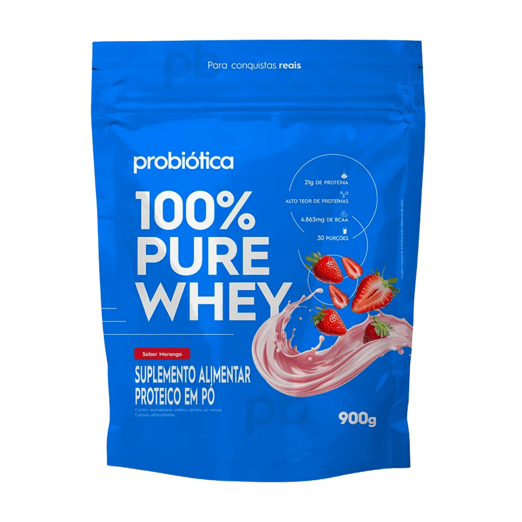100% Pure Whey Refil 900g Probiotica em Oferta na Shopee