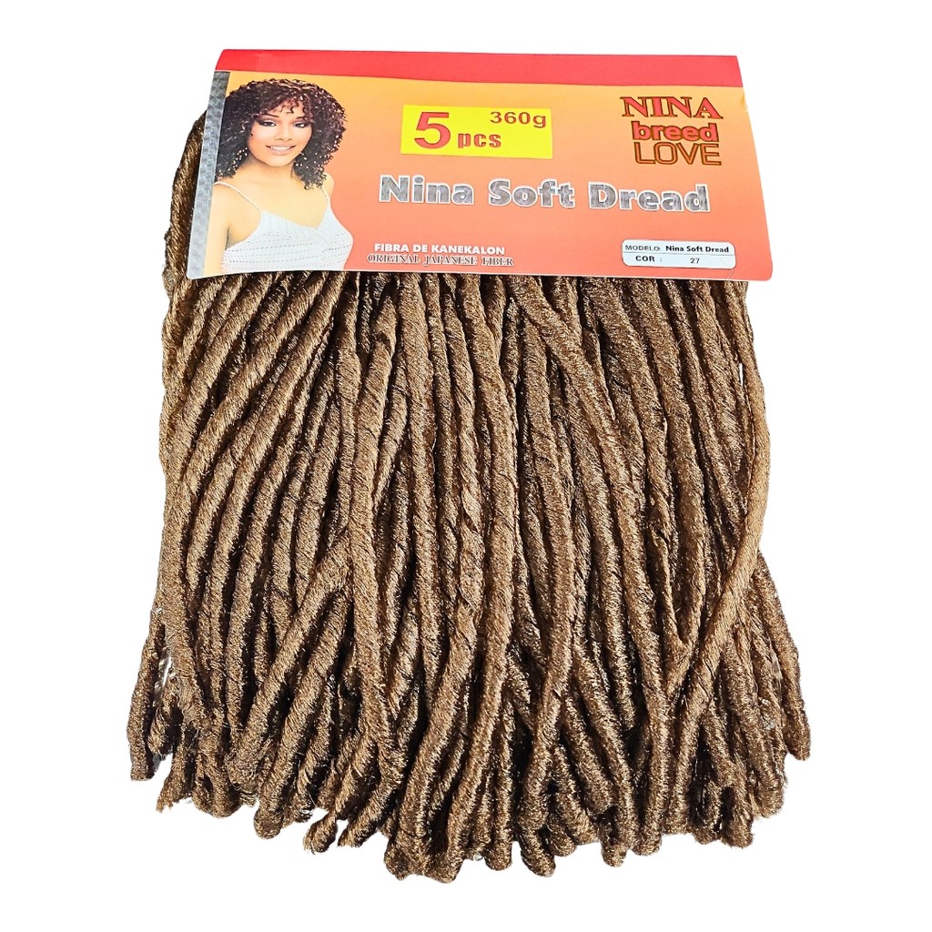 Cabelo Nina Castanho 5pcs Completa Cabeça 360gr  Crochet Braids Cacheado Volumoso Natural Entrelace em Oferta na Shopee