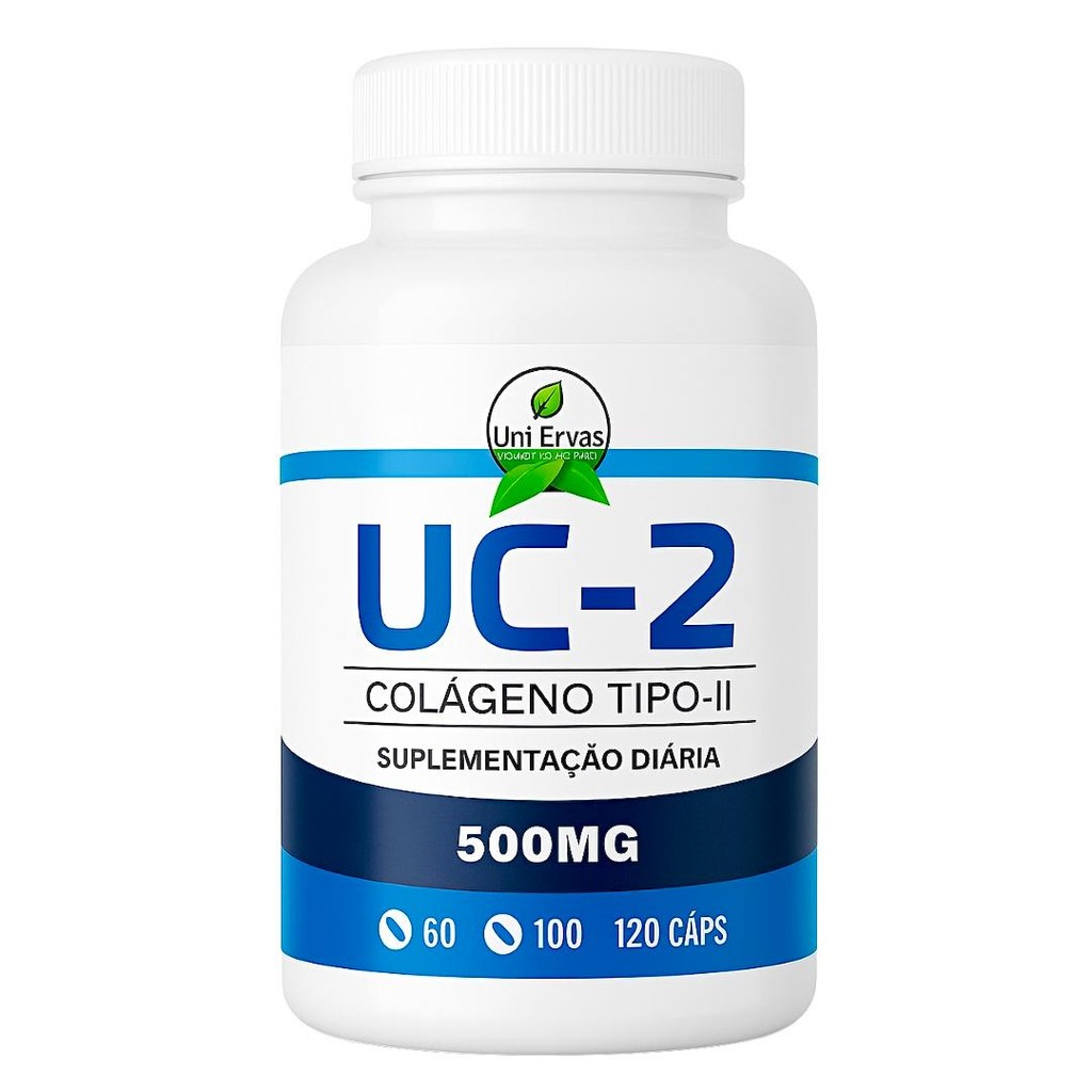 COLAGENO TIPO II UC-2 500mg - 60 Cápsulas Uni Ervas