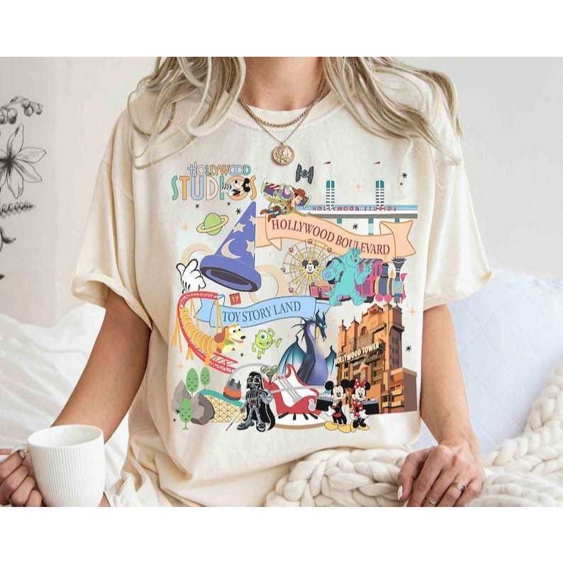 Camiseta Unissex Masculina e Feminina Dinsey Hollywood World Blusa mickey disneyland estampa camisa viagem disney em Oferta na Shopee