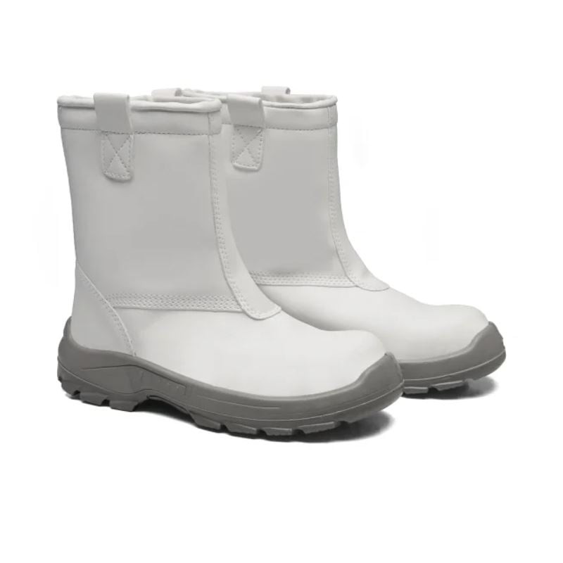 Bota de Segurança Bracol Térmica Microfibra Branca com Bico de Aço CA 30608 – Antiderrapante, WRU, CI, FO, SRC