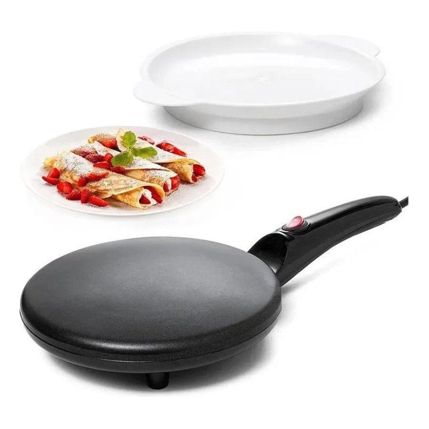Maquina de Panqueca Elétrica Antiaderente Preto 110V /127V