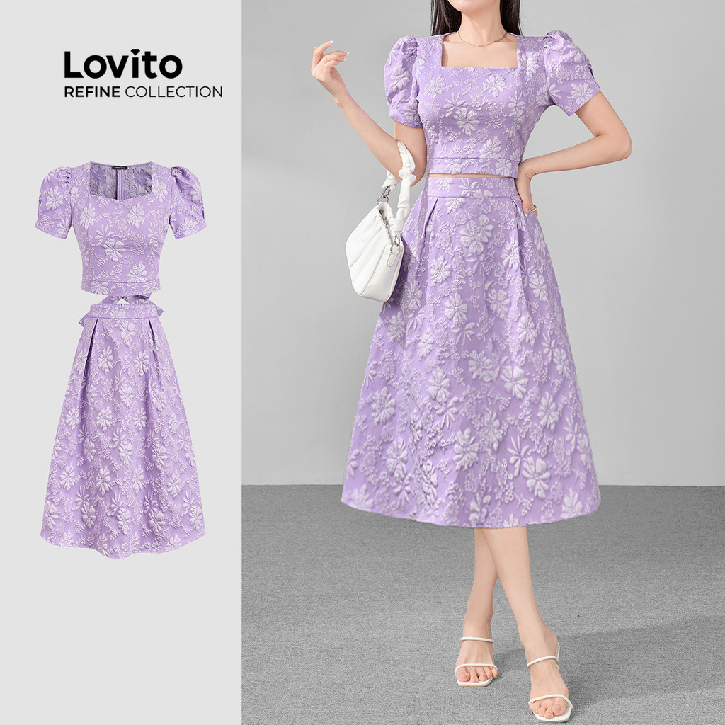 (Lovito Refine) Blusas Ou Calças Casuais Femininas Com Amarração Nas Costas E Zíper Para O Verão/primavera LR11ED023 em Oferta na Shopee