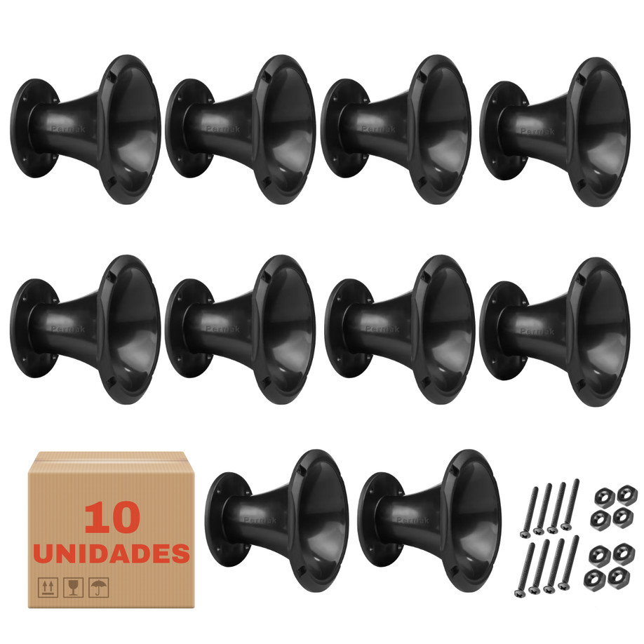 Kit 10 Corneta LC 14-50 Trio Profissional Som Com Parafusos