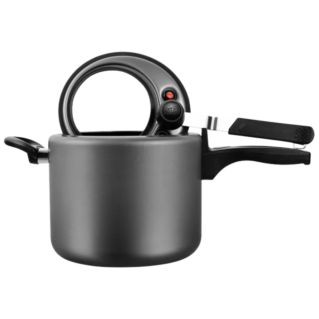 Detalhes do Panela de Pressão Antiaderente com Visor Grande Externo na Tampa 4,5 Litros MTA