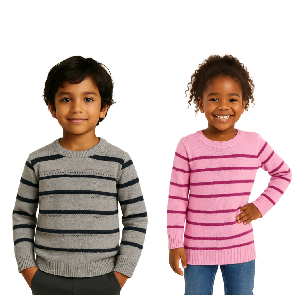 Suéter Infantil Tricô Quentinho Inverno Cores Sortidas