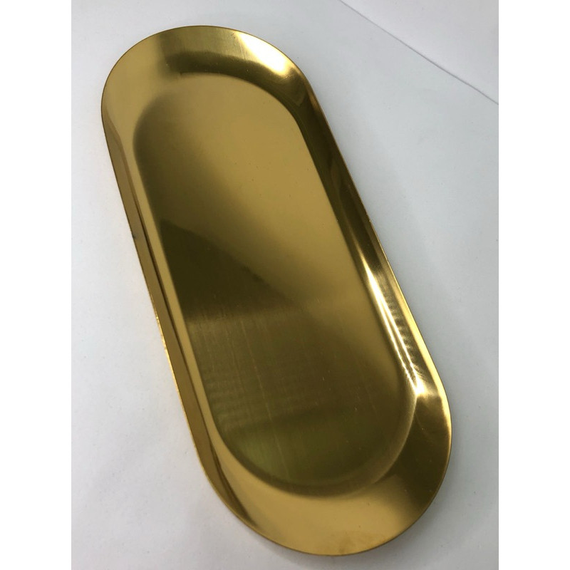 Bandeja Aço Inox Luxo Decorativa para Jóias, Alimentos, Pinças de Sobrancelha e Cílios.+ZhengLed+