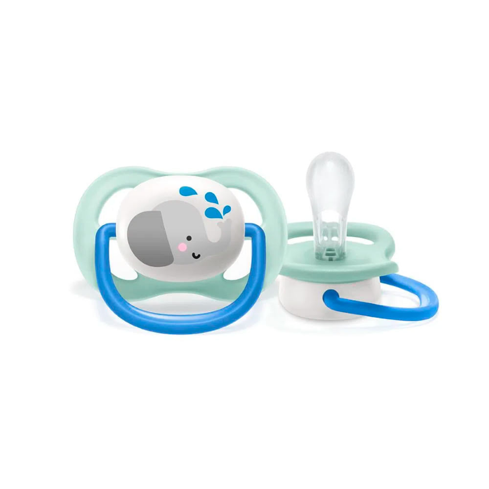 Chupeta Philips Avent Ultra Air Elefante Azul 0 a 6 Meses 1 Unidade - Mom & Baby