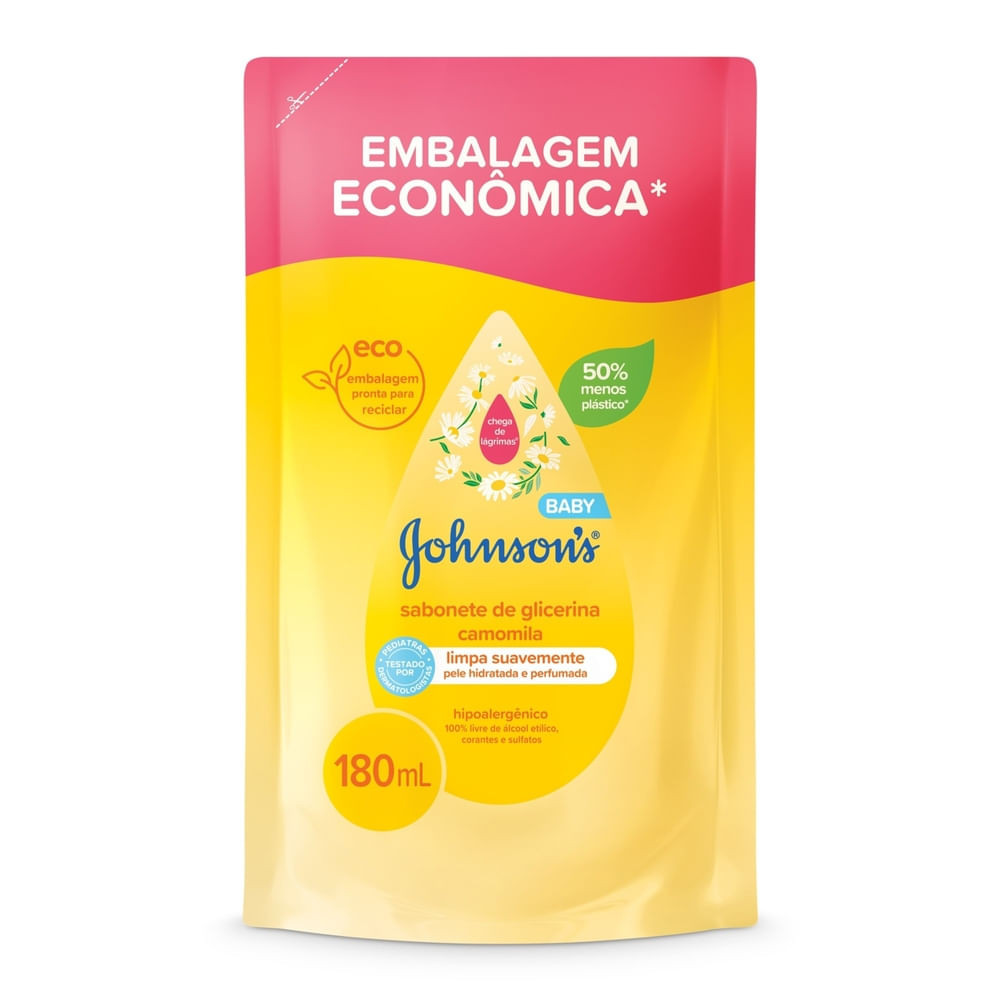 Sabonete Líquido de Glicerina Johnson's Baby Camomila Refil 200ml - Mom & Baby