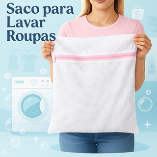 Kit Saco para Lavar Roupas na Máquina Saquinho Protetor Roupas Delicadas Lingerie | 2 3 6 Unidades em Oferta na Shopee