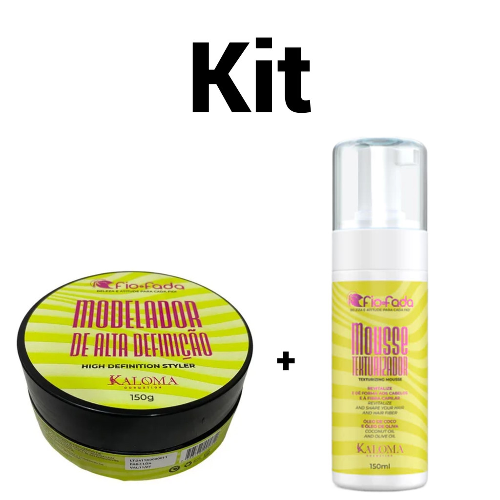 Pomada Modeladora 150g Fio Fada + Mousse Texturizador Fio Fada