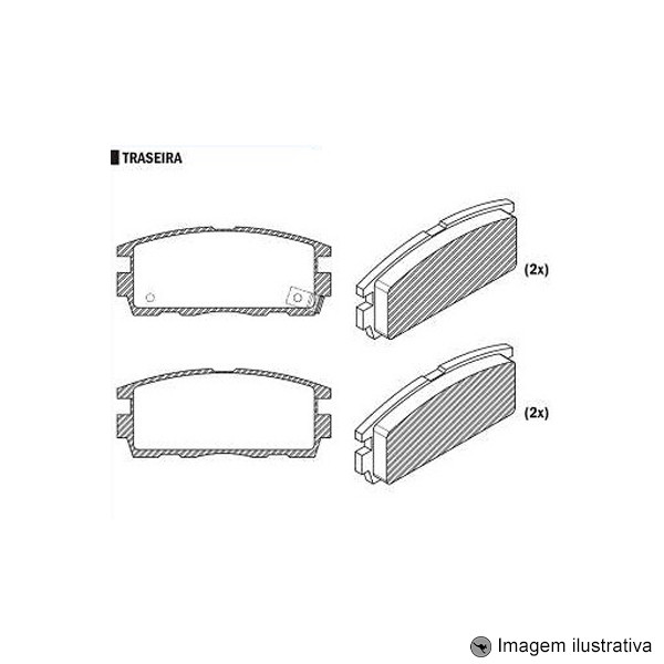Pastilha de Freio Captiva 2.4 / 3.6 4X2 2009 / Akebono ( Traseira ) / Captiva 3.6 4X4 2009 ...
