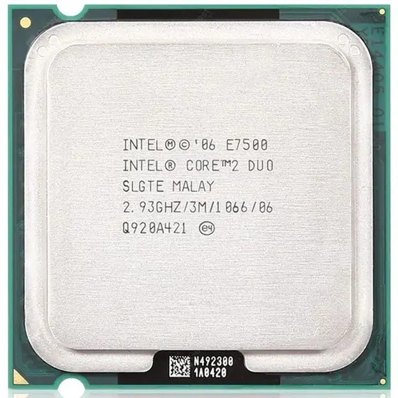 Processador LGA 775 Duo Core E7500 2.93ghz 1066mhz S/CX