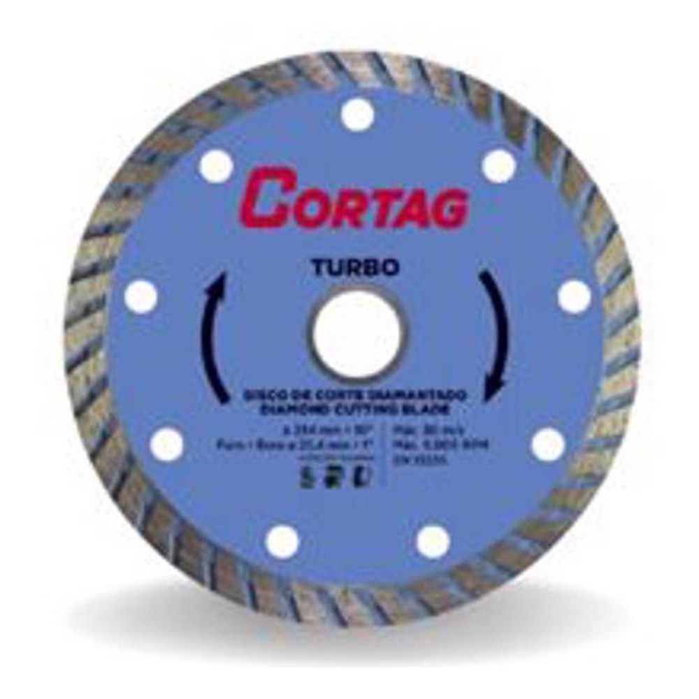 Disco Diamantado Turbo Furo 25,4mm Redução 22,2 Cortag