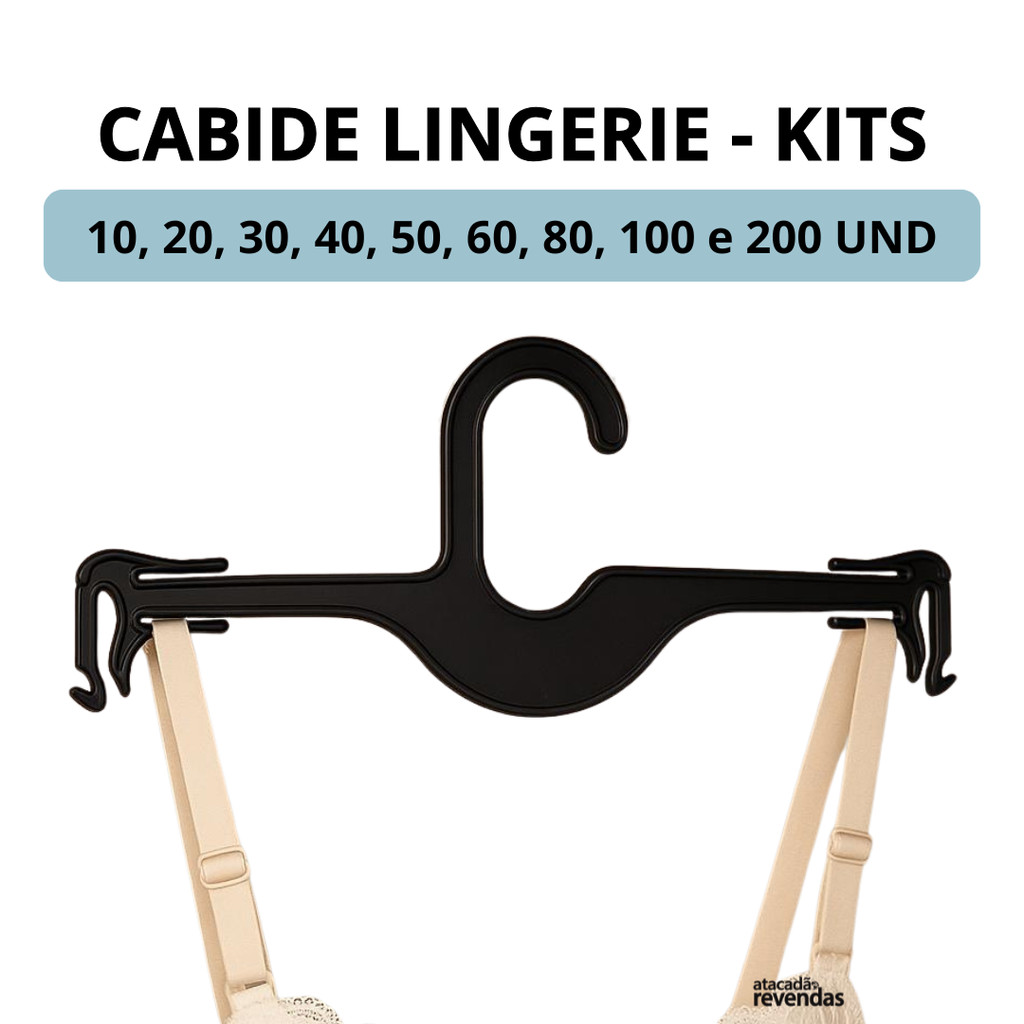 Kit Cabides Lingerie AURA 10, 20, 30, 40, 50, 60, 80, 100 e 200 - Conjunto Calcinha e Sutiã Mostruário G070