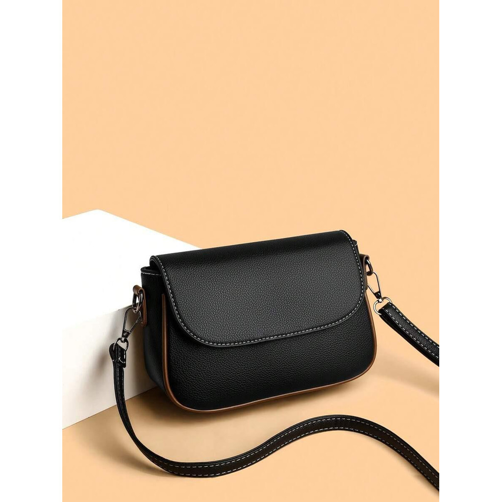 Bolsa Feminina Transversal Lisa Básica Casual Tendência Leve Baguete Mistermah