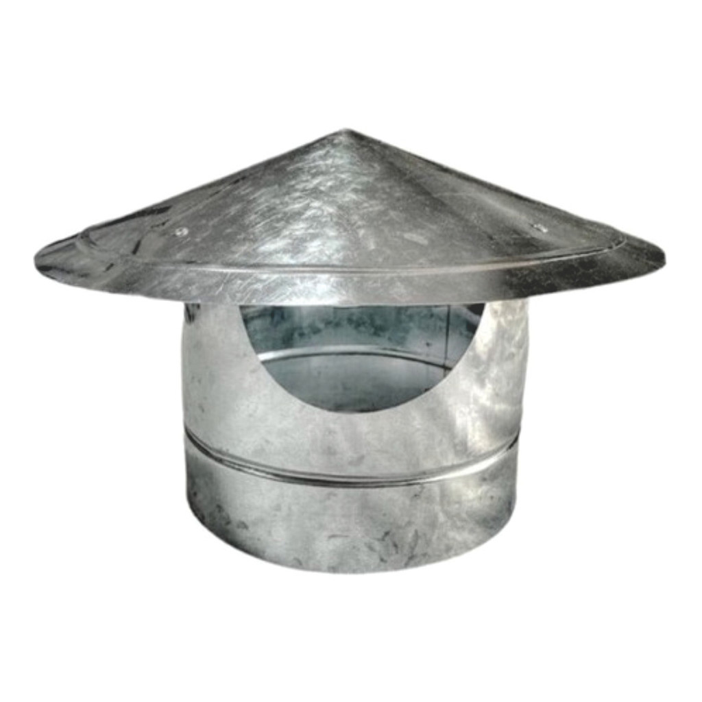 Chapéu Chinês Chaminé Churrasq Duto 115mm Zinco Galvanizado